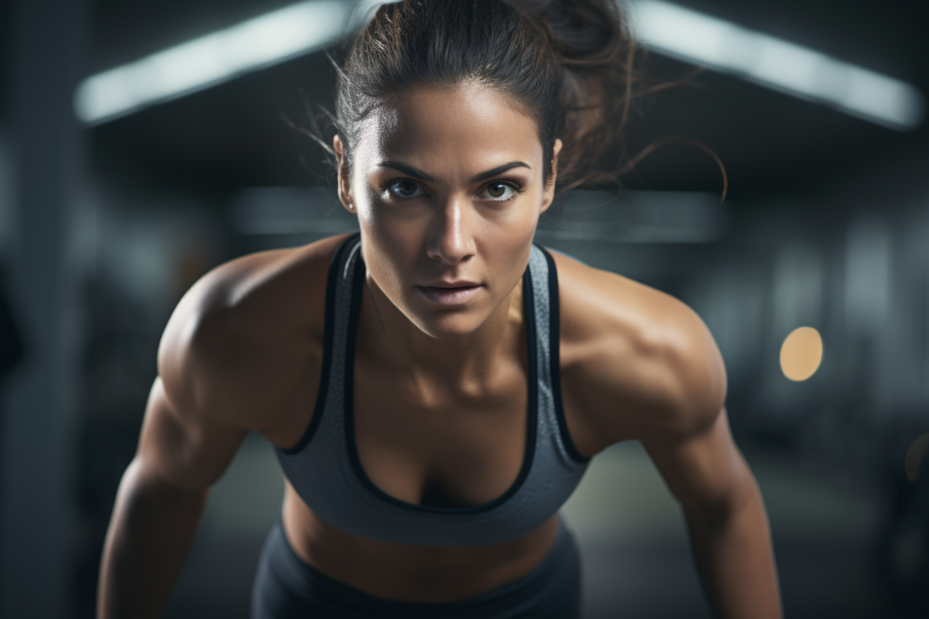 Close-Up Shot of Female Athlete Doing Gym Workout - Free Image - Imgenic