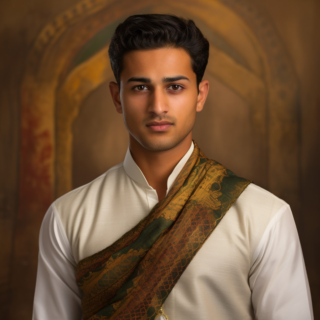 vivid-portrait-of-ambitious-young-indian-man-in-traditional-attire