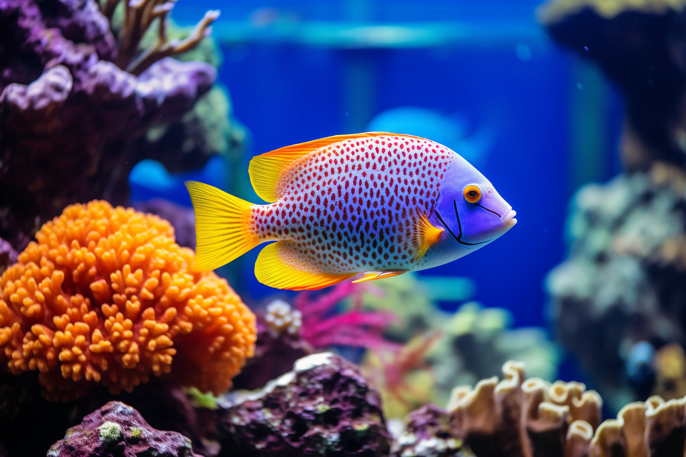 Vibrant Tropical Fish Swimming in Crystal Clear Aquarium with Coral ...