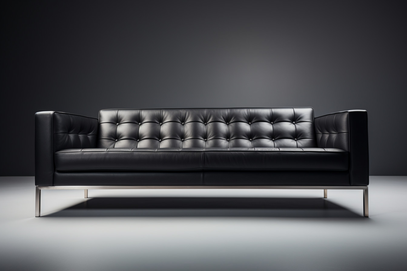 High-End Modern Office Couch in Minimalist Setting - Free Image - Imgenic