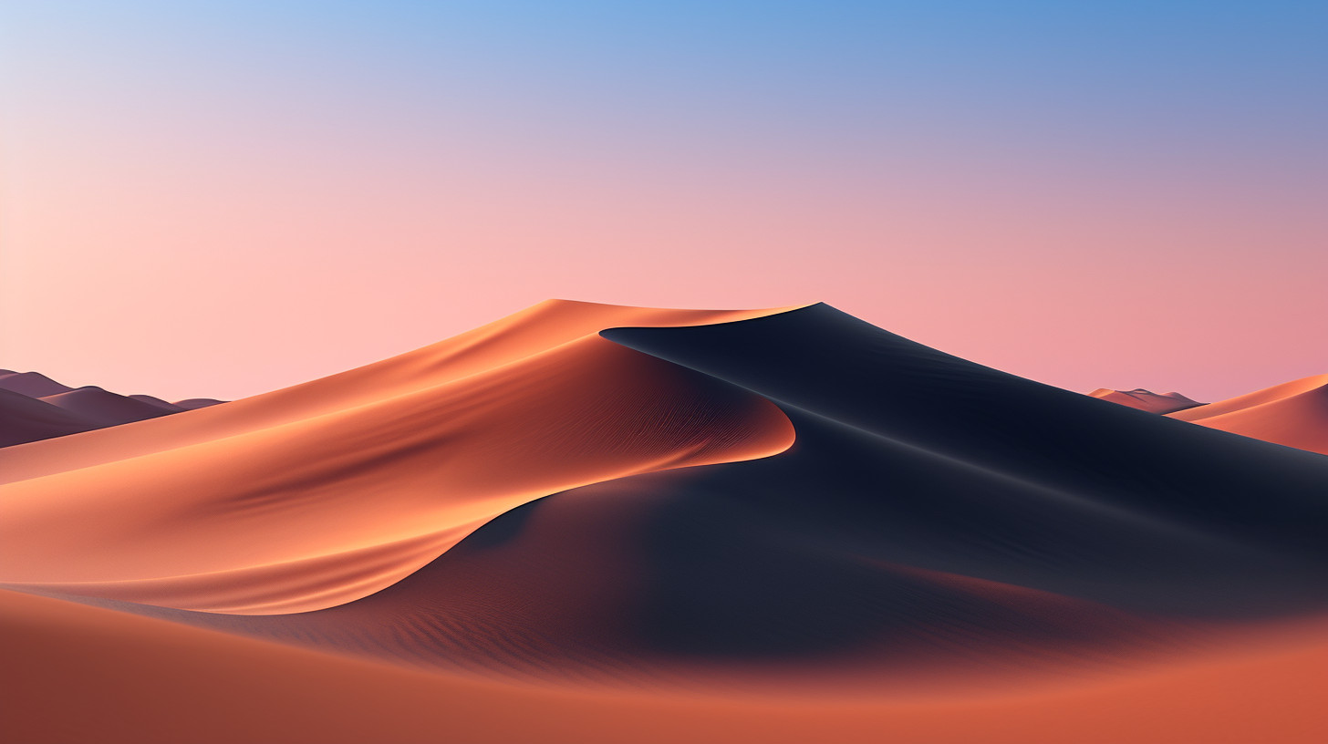 3D Rendered Desert Landscape with Sand Dunes and Mountains - Free Image ...