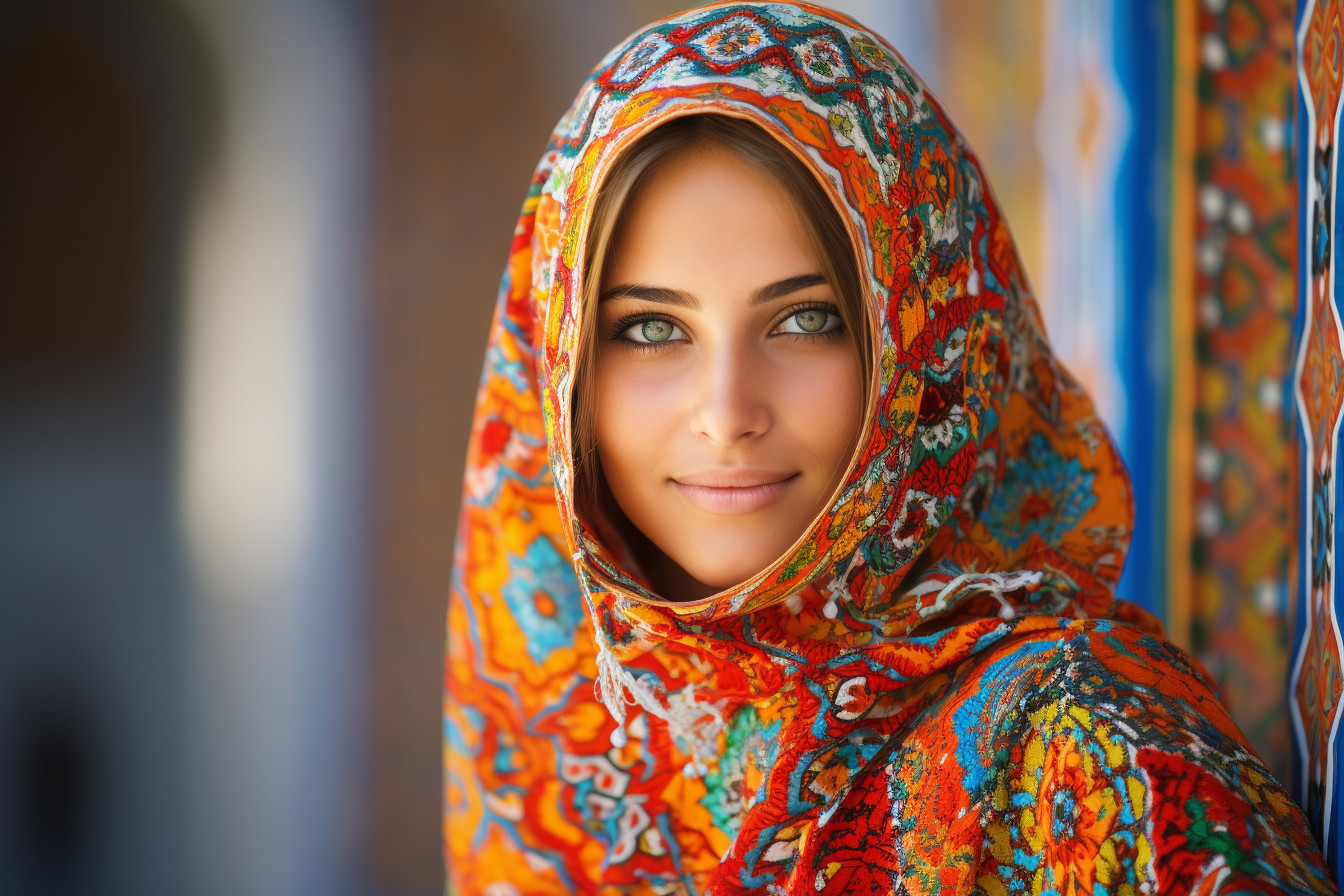 iranian-girl-in-traditional-chador-posing-against-persian-architecture