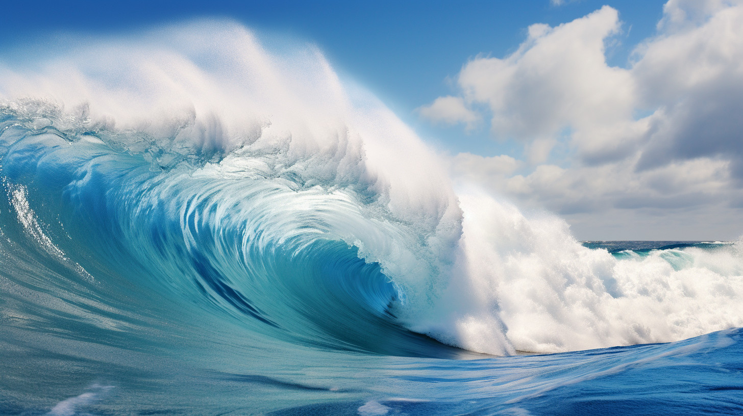 Breathtaking Tsunami Wave Crashing Towards Coast in Hyper-Realistic ...