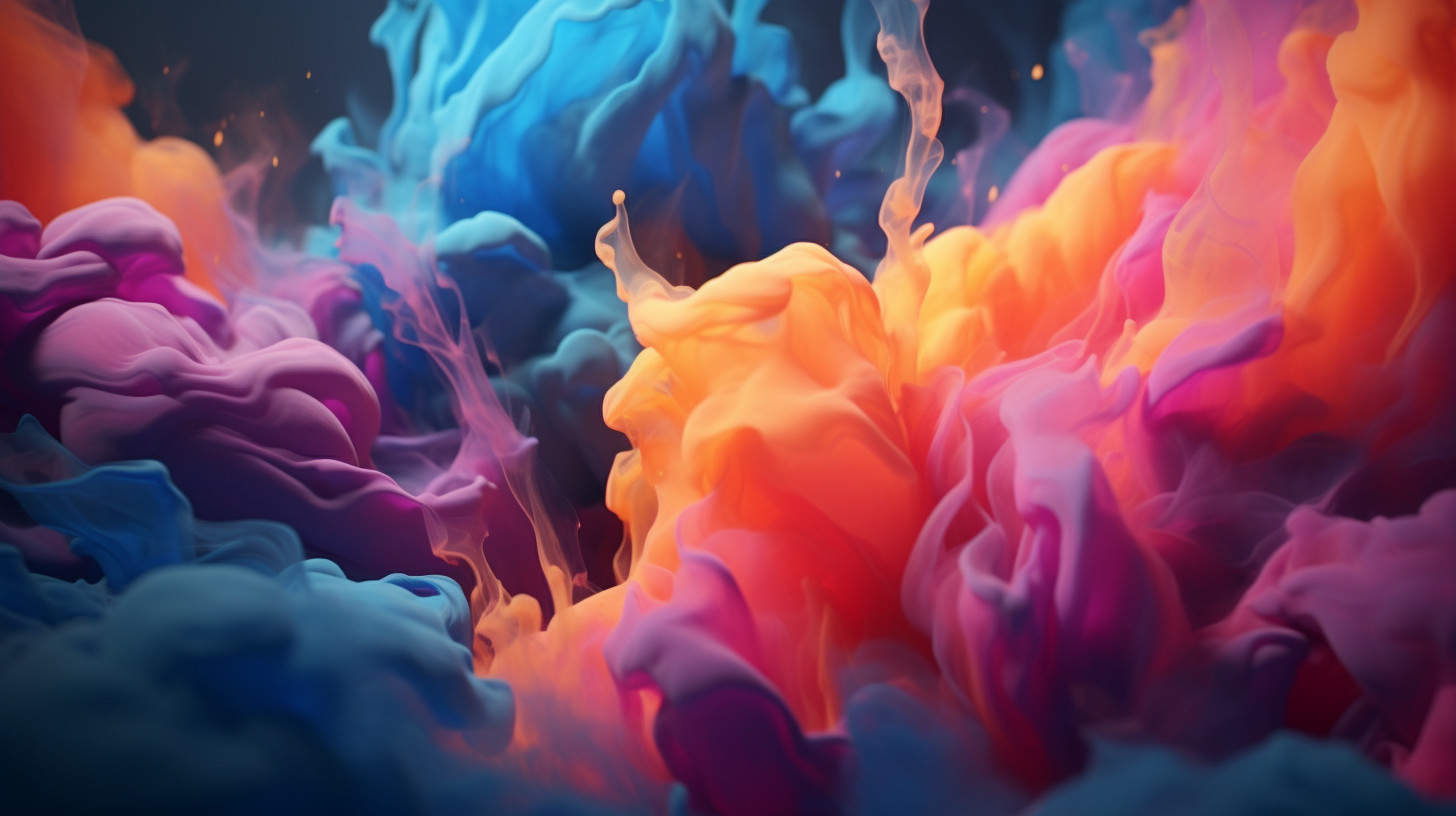 Vibrant Abstract Trance: Surreal Fusion of Colors in 3D Render - Free ...