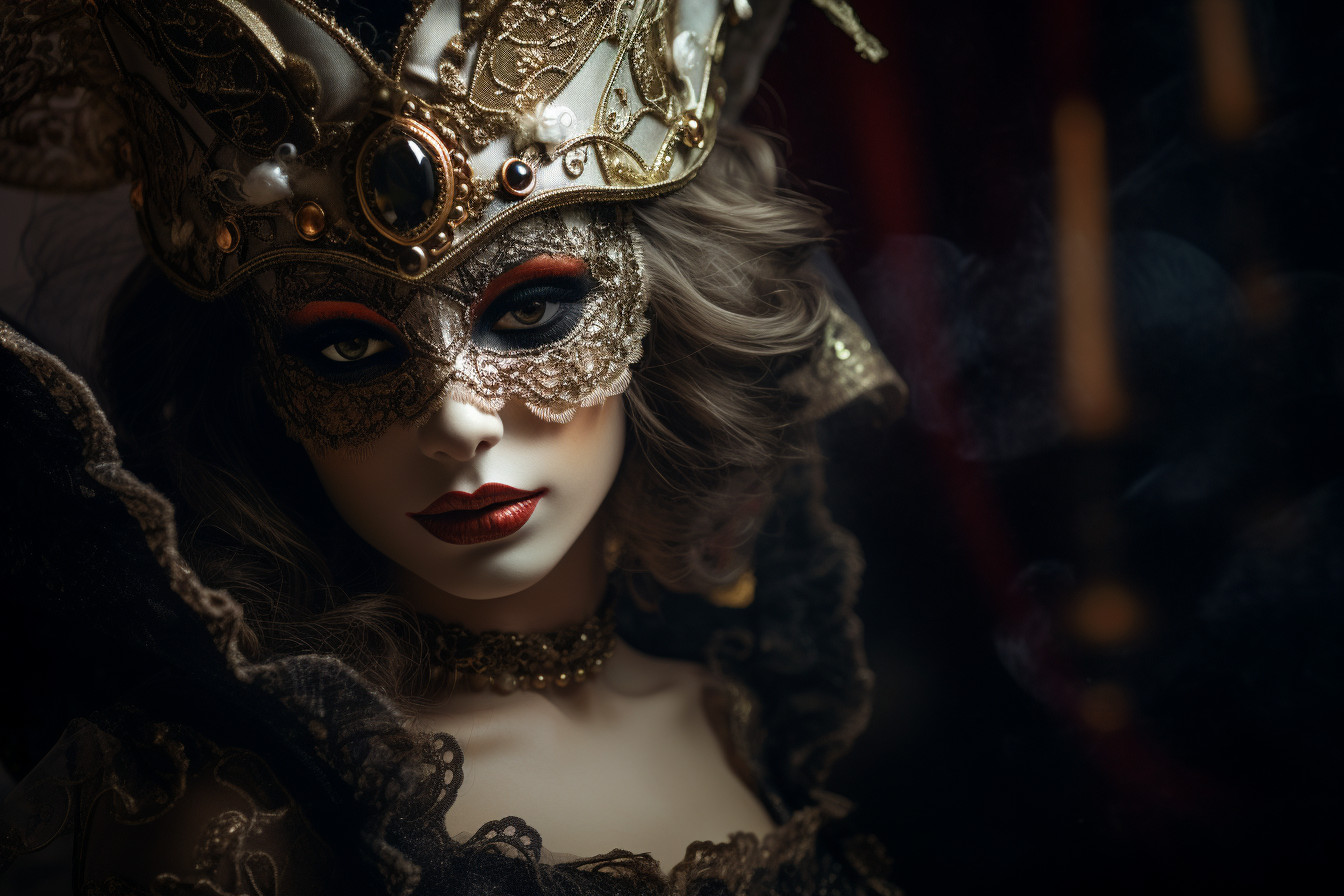 Exquisite Masquerade Ball Portrait with Magnificent Costume - Free ...