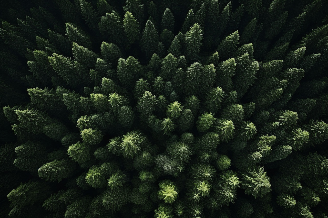 Breathtaking Aerial View of Serene Forest Landscape - Free Image - Imgenic