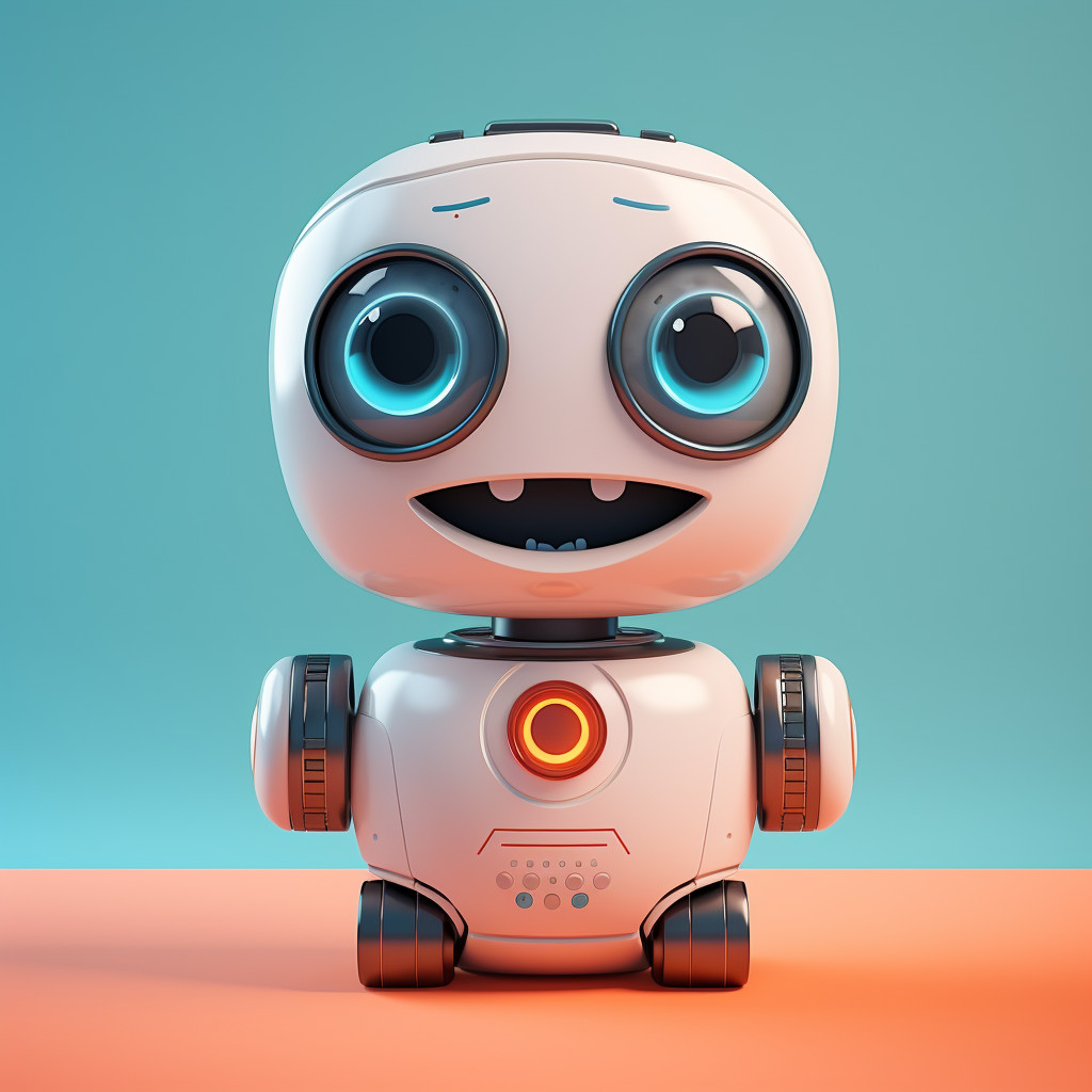 Friendly Retro-Futuristic Robot in Ultra-Modern Environment - Free ...